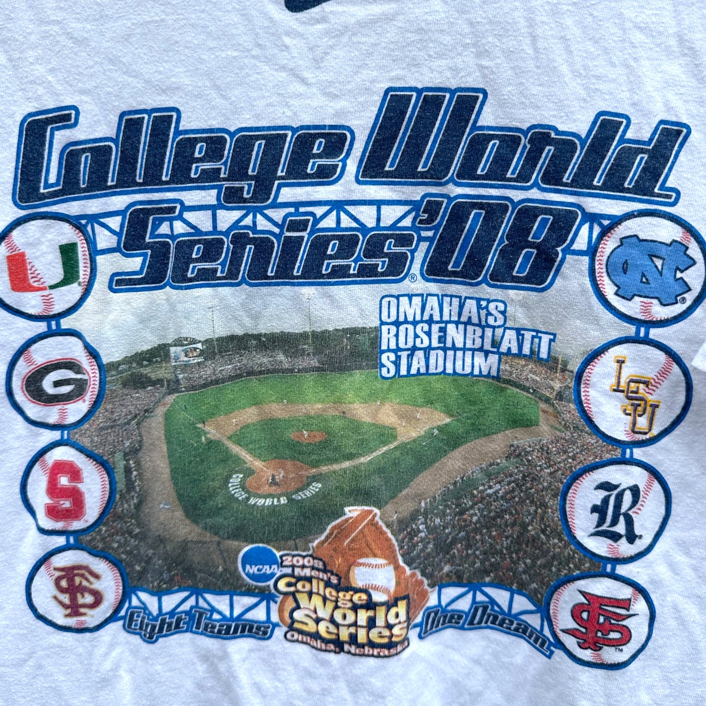 NCAA COLLEGE 2008 WORLD BASEBALL SERIES T-SHIRT