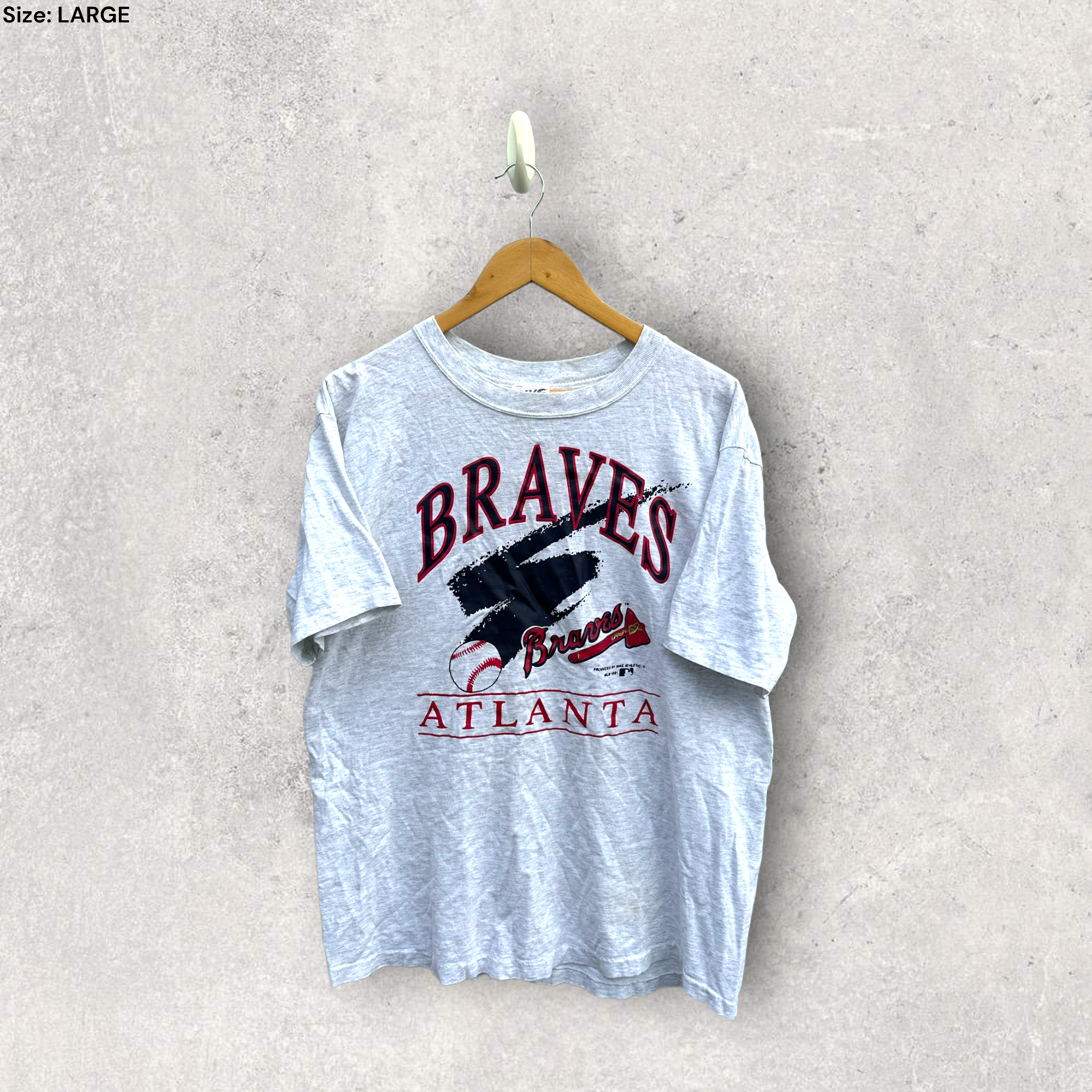 ATLANTA BRAVES 1991 VINTAGE T-SHIRT – THRILLOFTHETHRIFT