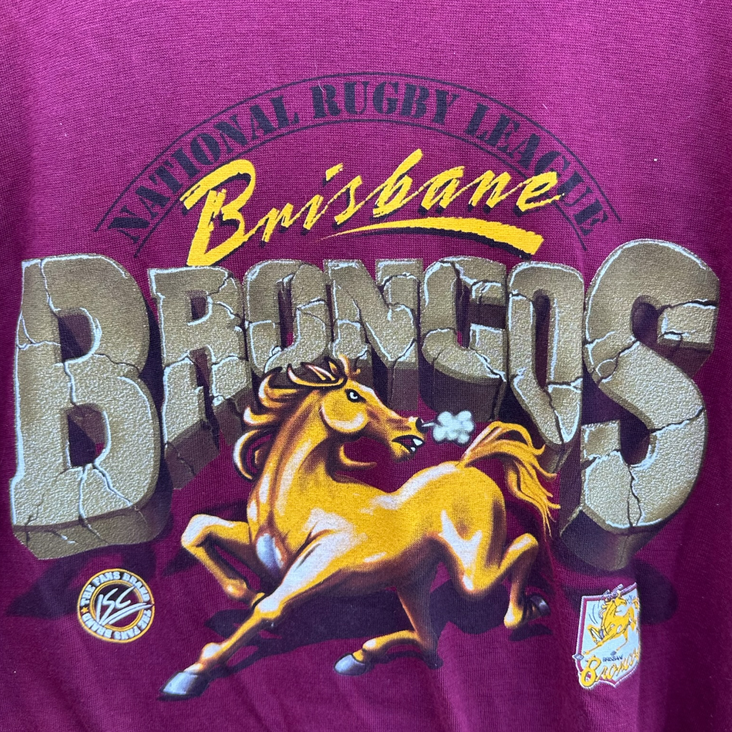 BRISBANE BRONCOS VINTAGE ISC T-SHIRT