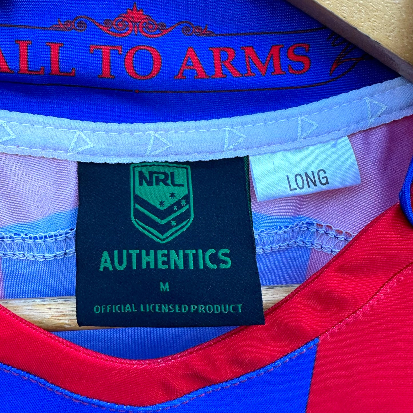 NEWCASTLE KNIGHTS 2015 HOME PLAYER ISSUED #1 MATCH JERSEY