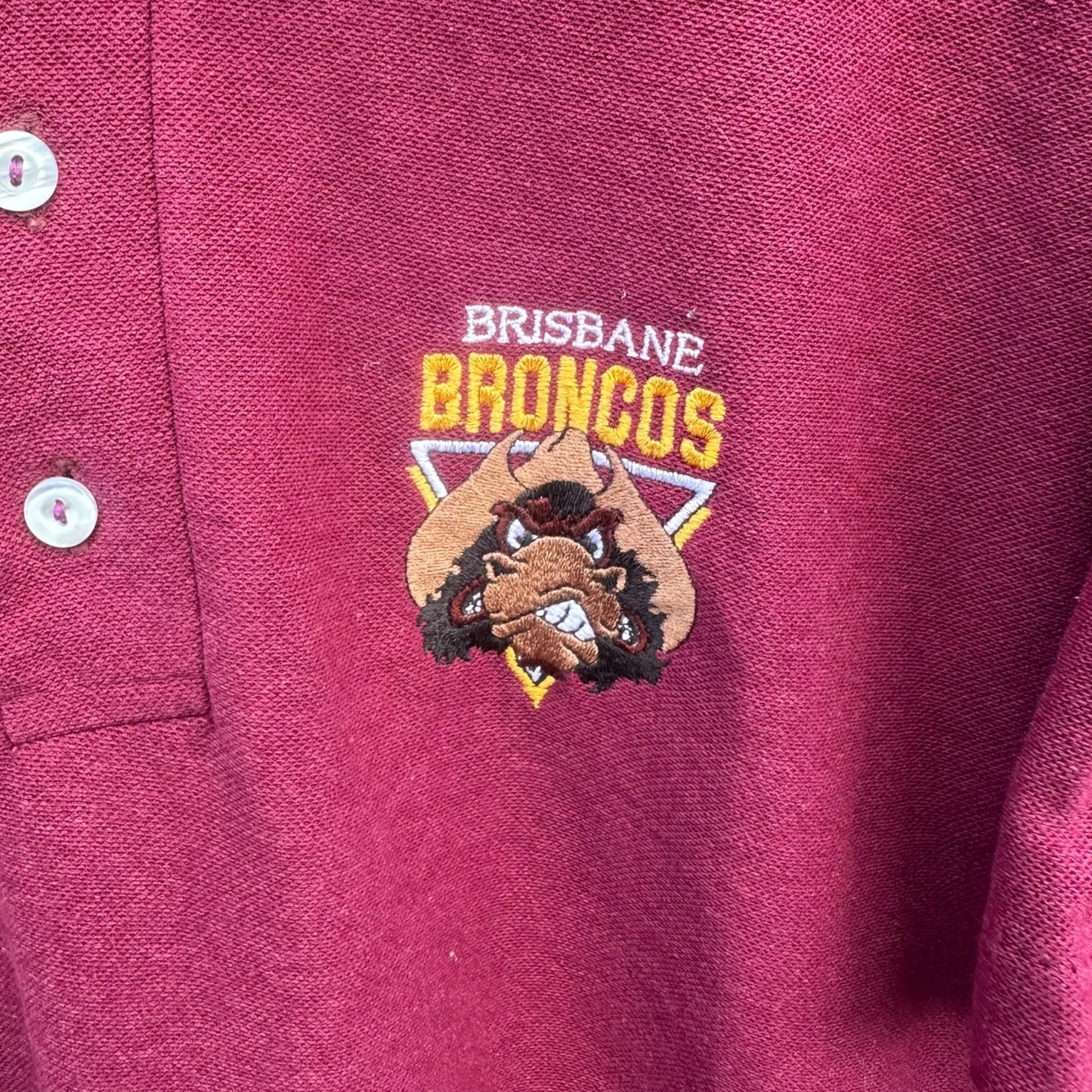 BRISBANE BRONCOS NSW RUGBY LEAGUE VINTAGE POLO SHIRT