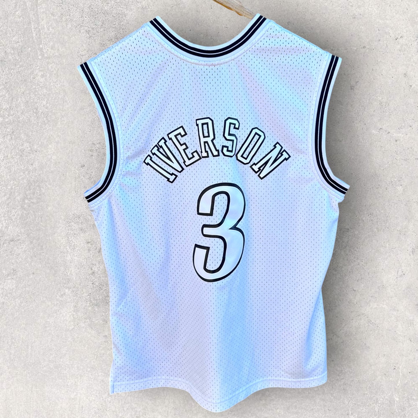 ALLEN IVERSON PHILADELPHIA 76ERS 1996 HARDWOOD CLASSIC WHITE NBA JERSEY