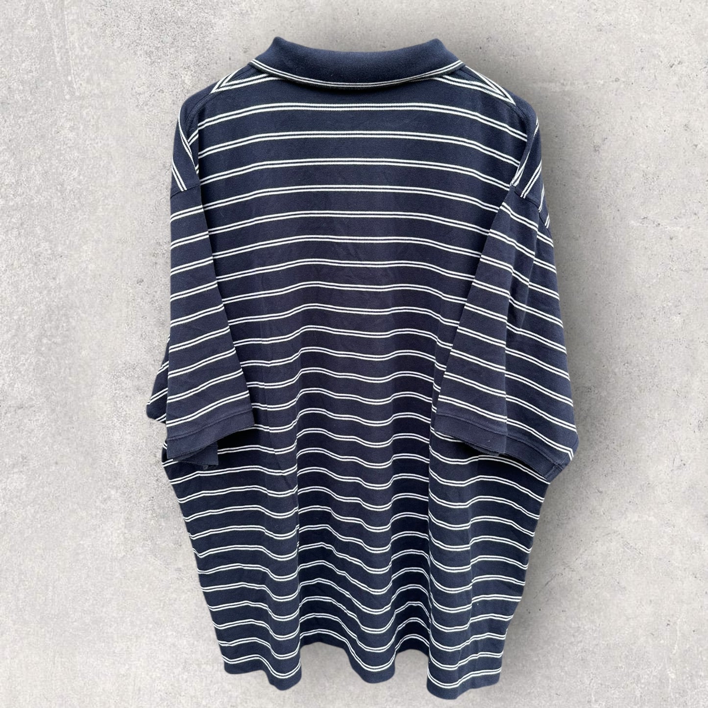 RM Williams Blue Stripped Short Sleeve Polo Shirt