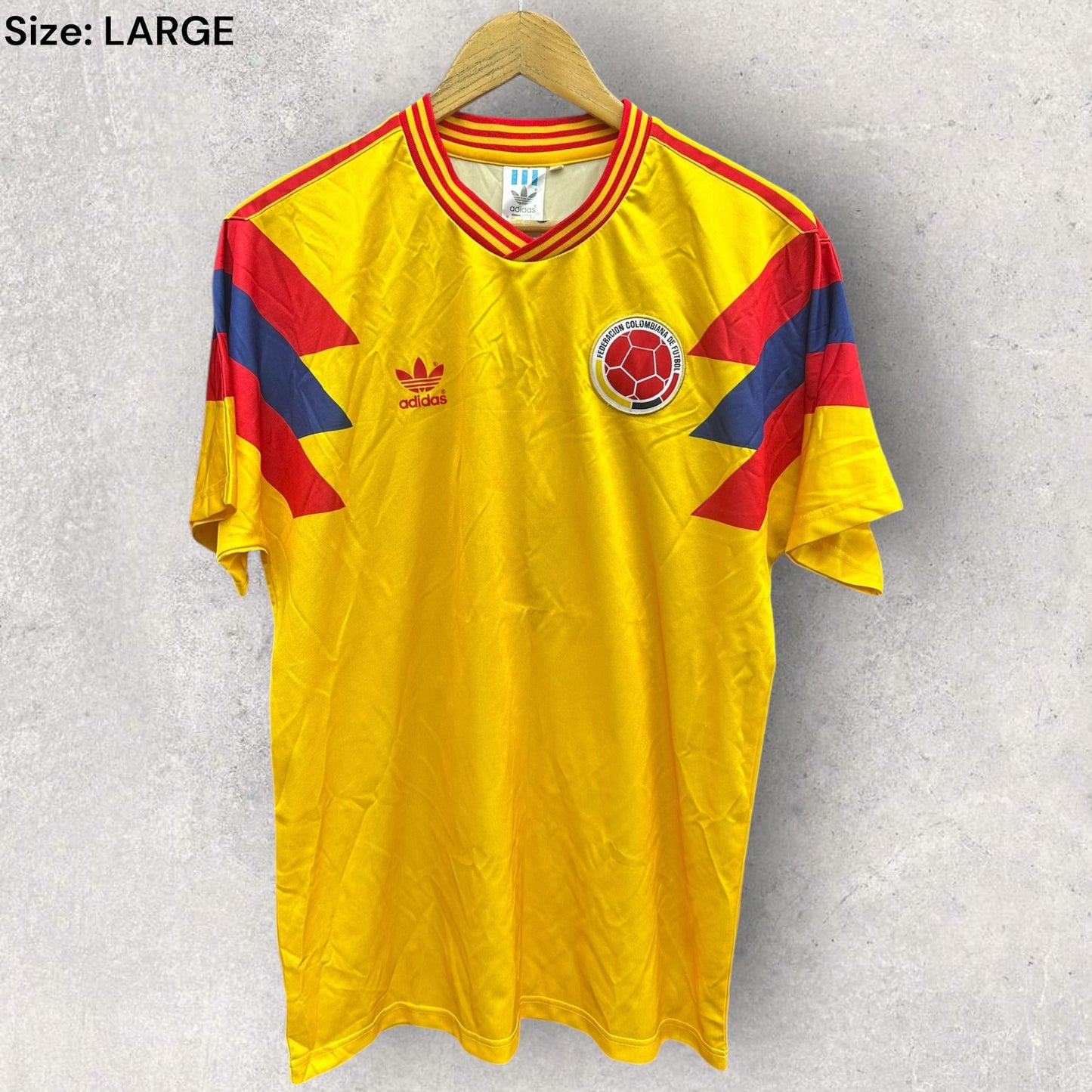 COLOMBIA 1990 ADIDAS REPLICA FOOTBALL JERSEY