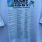 RUGBY WORLD CUP 1991 SCREEN STARS VINTAGE WHITE T-SHIRT