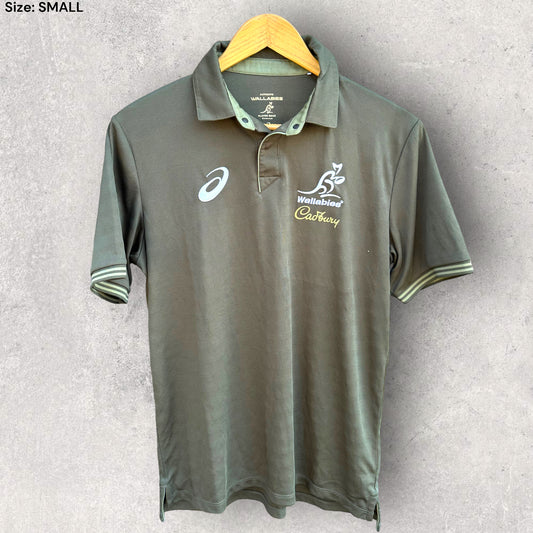 AUSTRALIAN WALLABIES ASICS GREEN POLO SHIRT