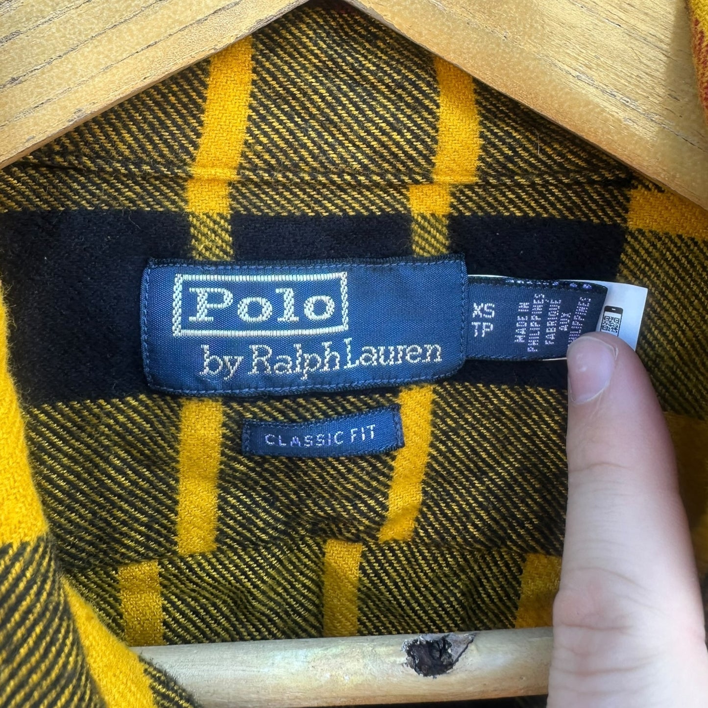 RALPH LAUREN POLO YELLOW FLANNELETTE BUTTON UP SHIRT