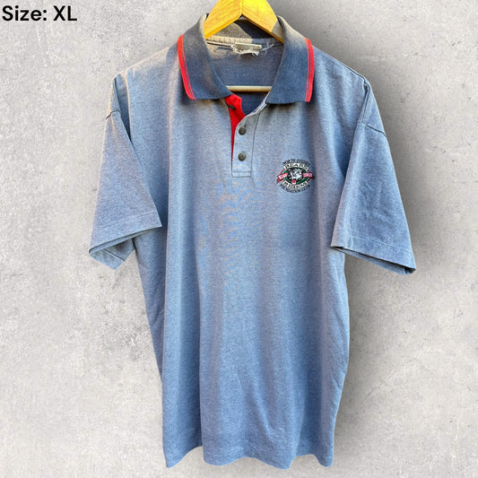 North Sydney Bears 1998 Foundation Grey Vintage Full Boar Polo Shirt