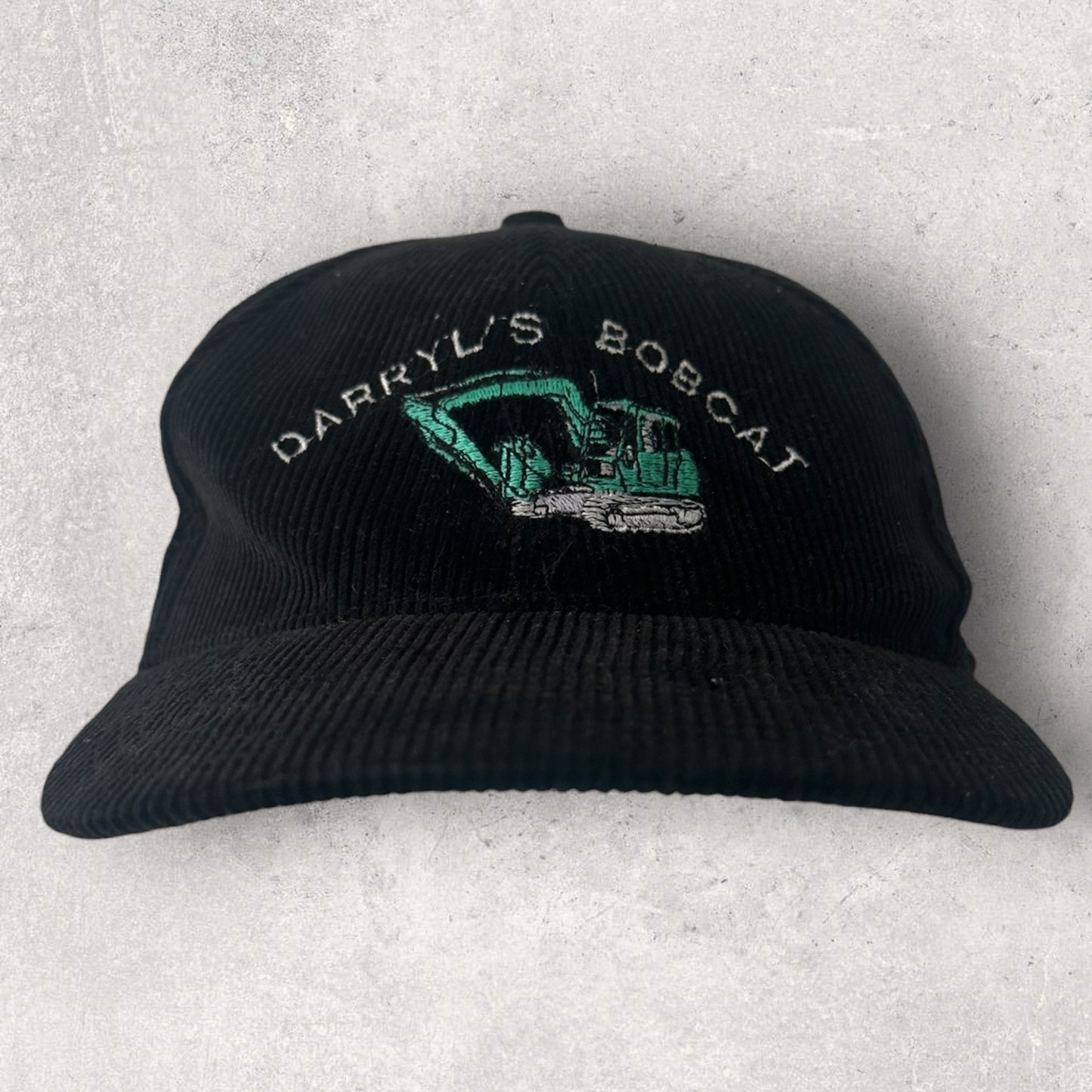 DARRYLS BOBCAT BLACK CORDUROY SNAPBACK HAT