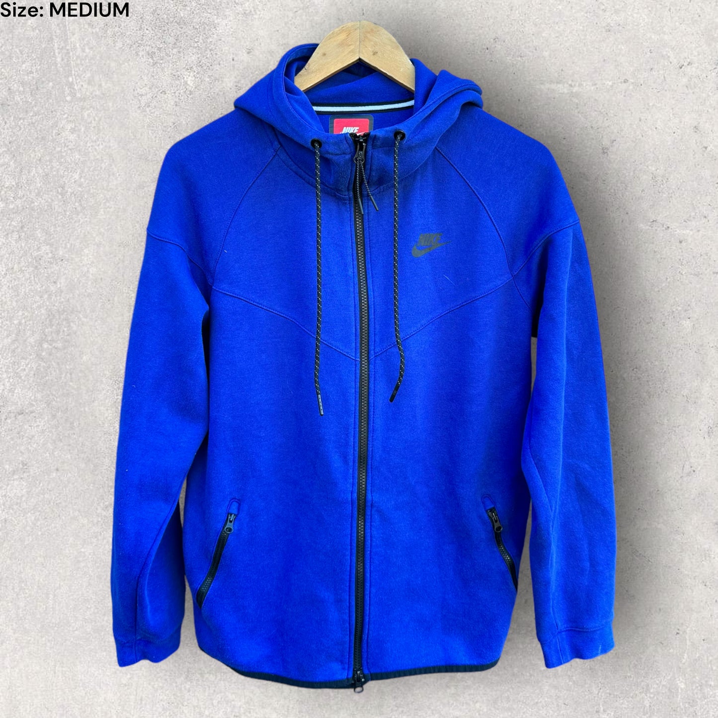 NIKE BLUE TECH FLEECE HOODED JUMPER