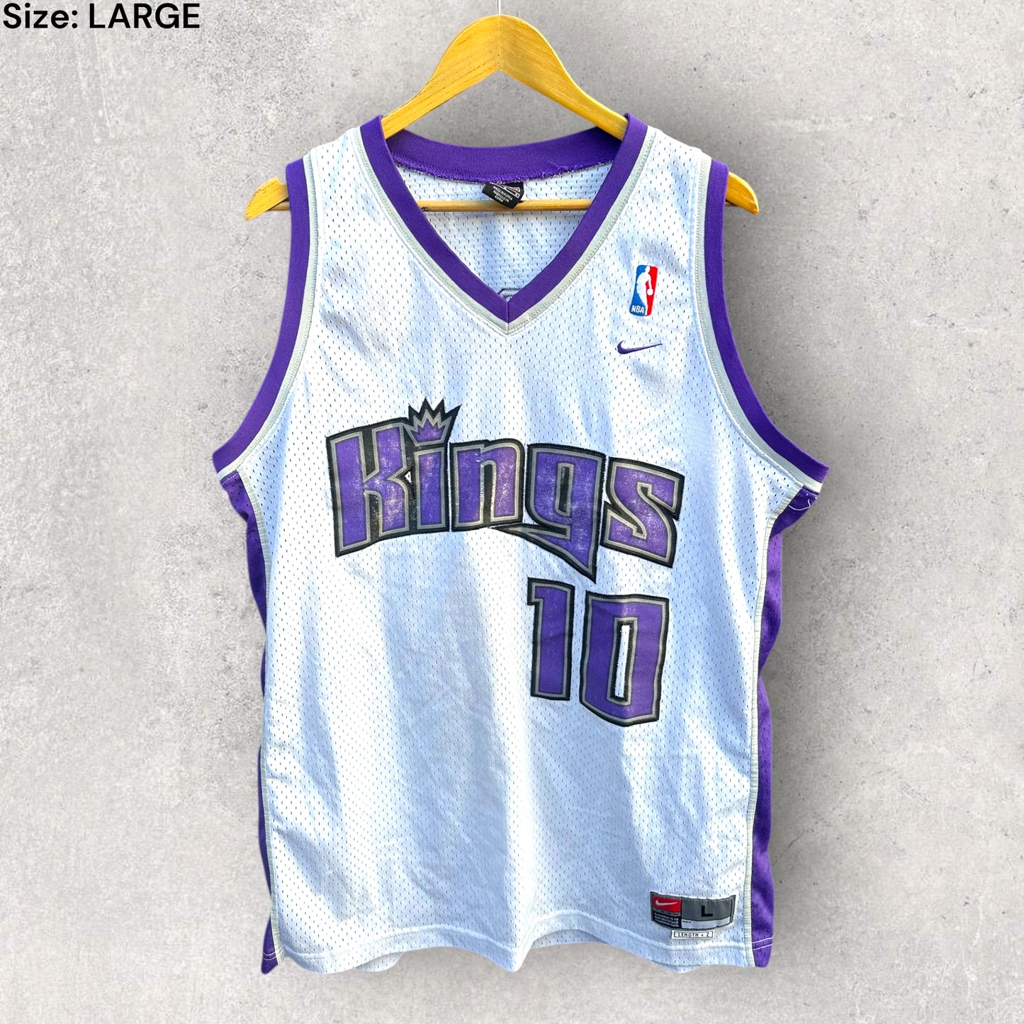 MIKE BIBBY SACRAMENTO KINGS VINTAGE NIKE NBA JERSEY