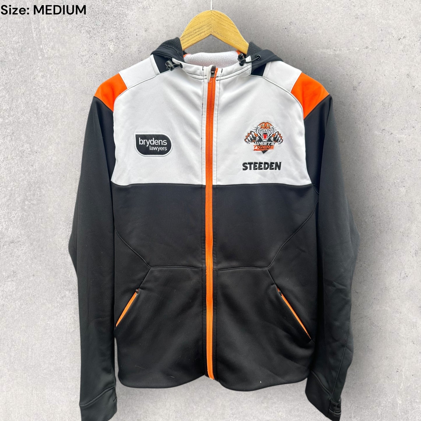 WESTS TIGERS STEEDAN FULL ZIP HOODED JACKET