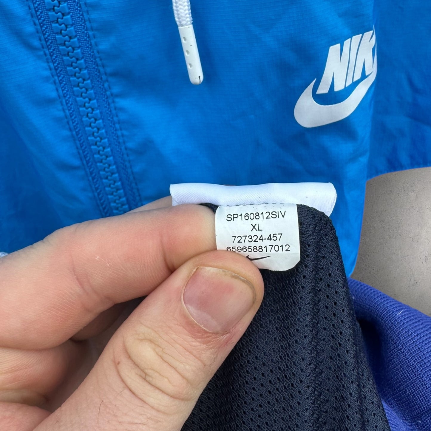 NIKE WINDRUNNER/WINDBREAKER BLUE HOODED JACKET