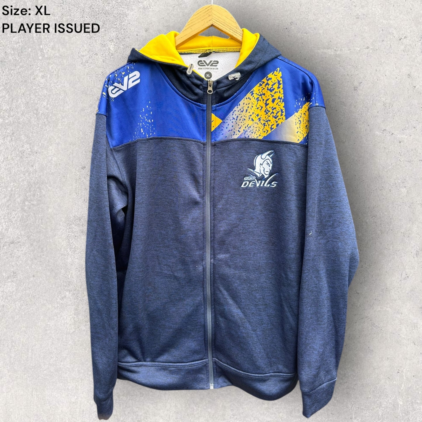 NORTHS DEVILS HOODED JUMPER PLAYER ISSUED TO ORYN KEELEY