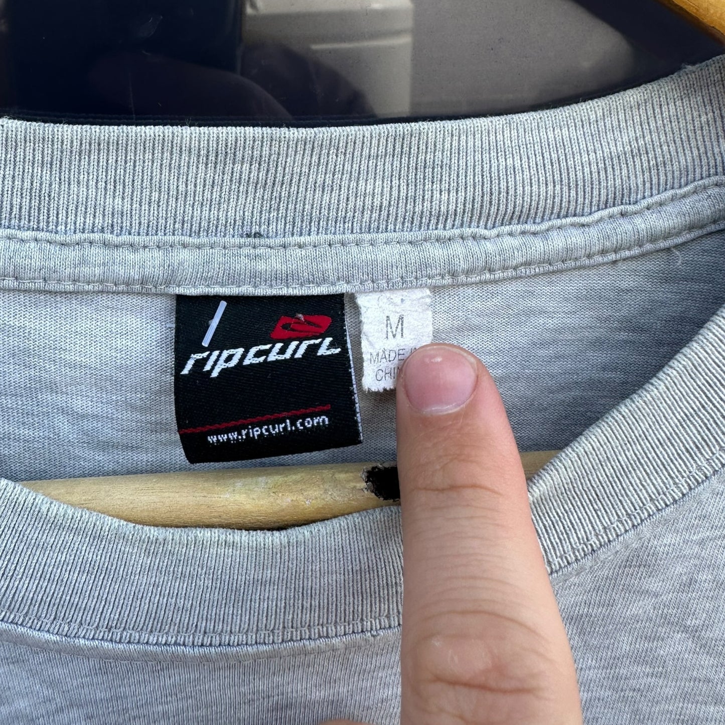 RIPCURL GREY VINTAGE SHORT SLEEVE SHIRT