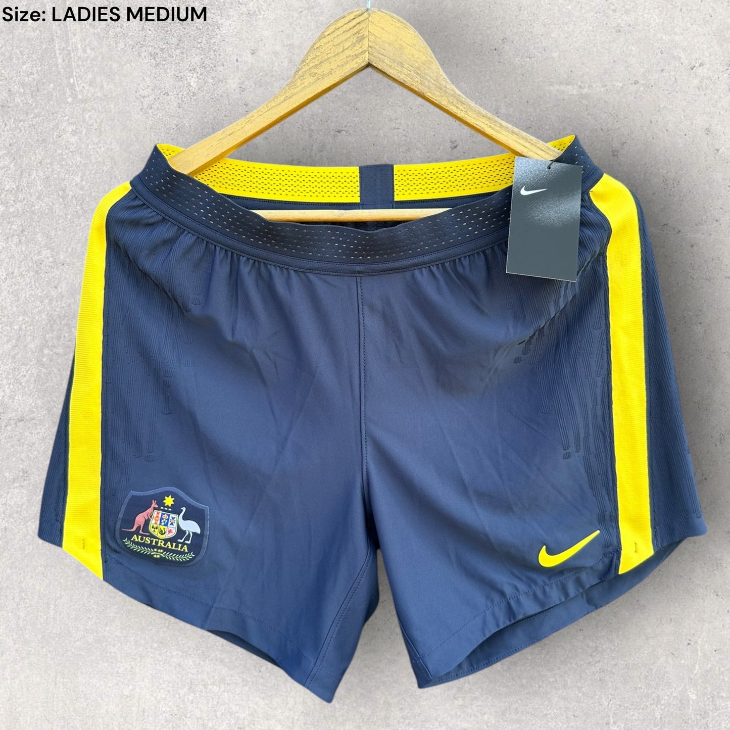 AUSTRALIA SOCCEROOS NIKE VAPORKNIT BLUE TRAINING SHORTS