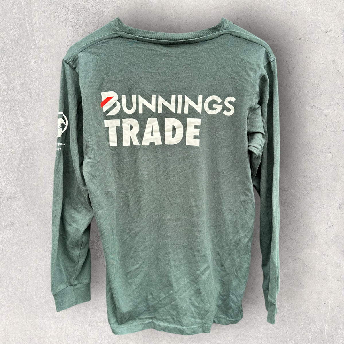 Bunnings Warehouse Trade Green Long Sleeve Tradesman Shirt