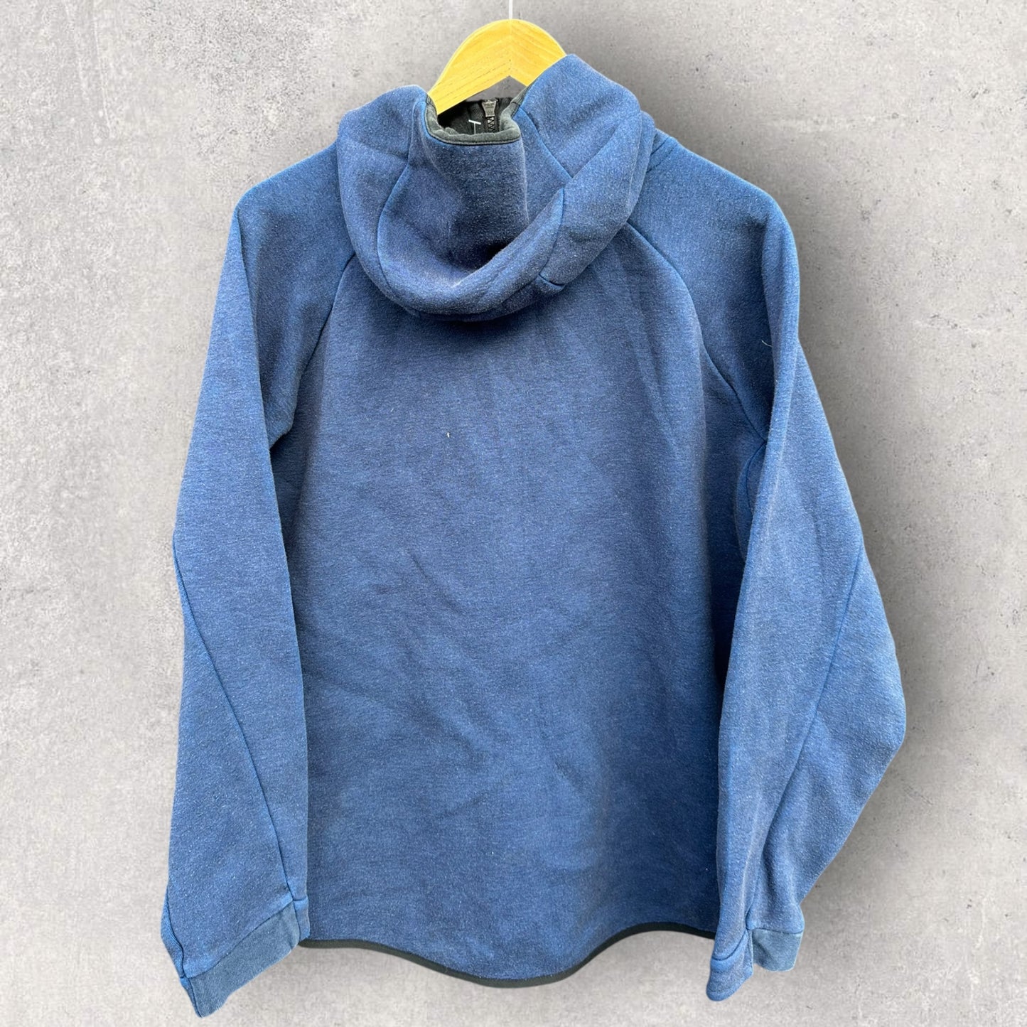 NIKE TECH FLEECE HOODED JACKET OBSIDIAN HEATHER & BLACK