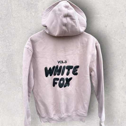 White Fox Volume 3 Light Pink Oversized Hooded Jumper