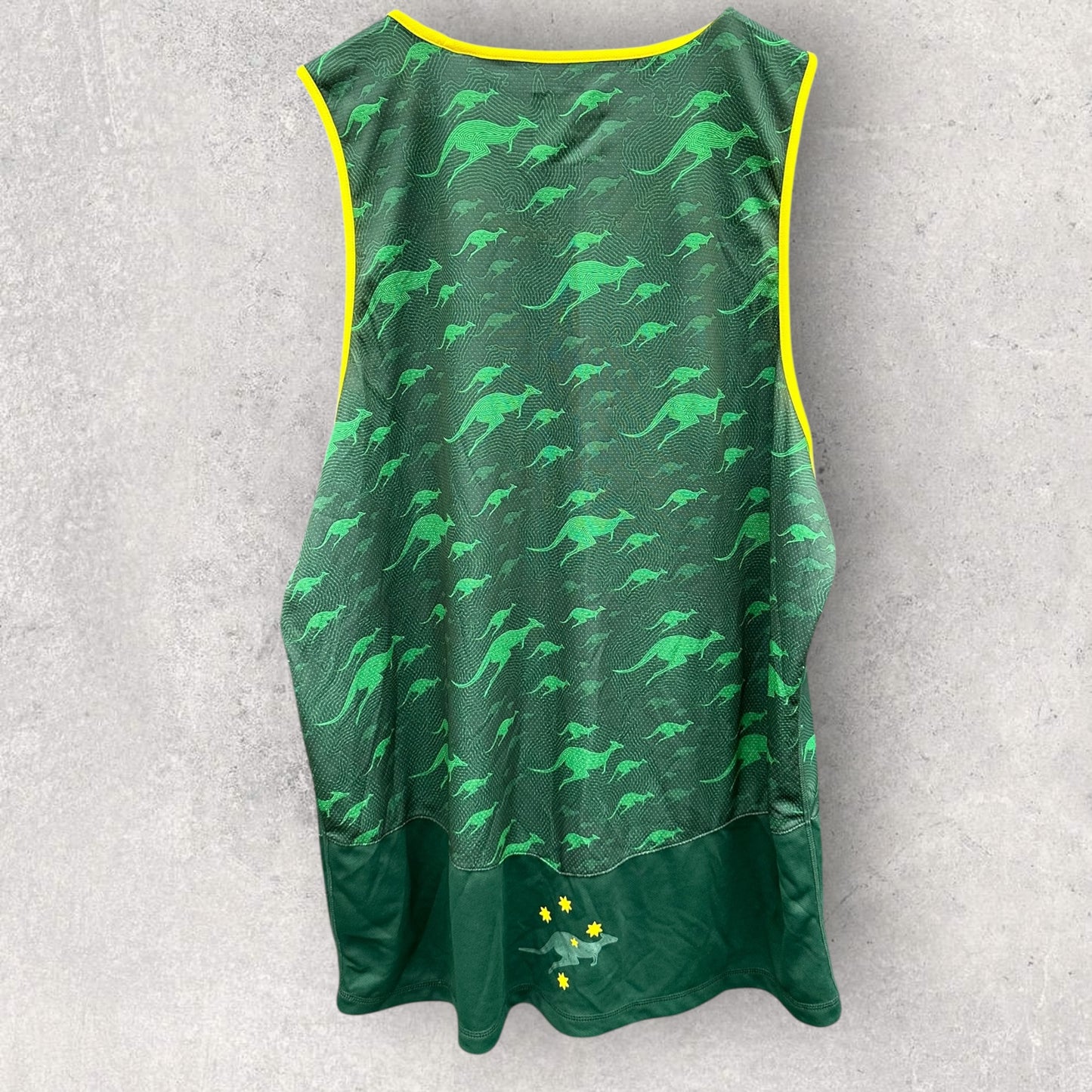 Aaron Woods Australian Kangaroos #793 Canterbury Training Singlet Player Worn