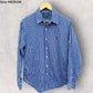 RALPH LAUREN POLO BUTTON UP LONG SLEEVE BLUE CHECKERED SHIRT
