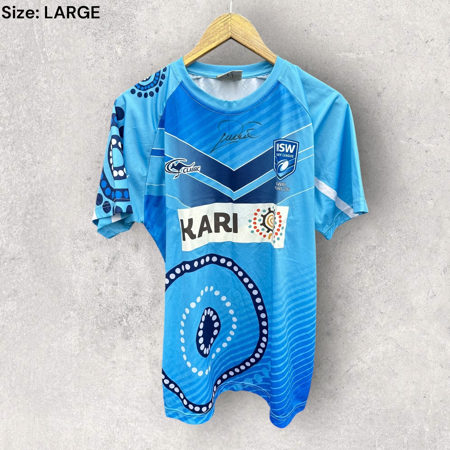 NSW Blues Koori U16s Training Shirt Signed By Cameron Smith