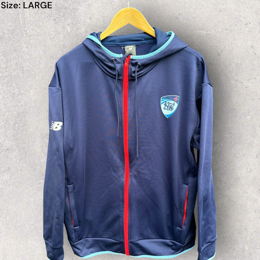 CRICKET NSW NEW BALANCE BLUE HOODED JUMPER