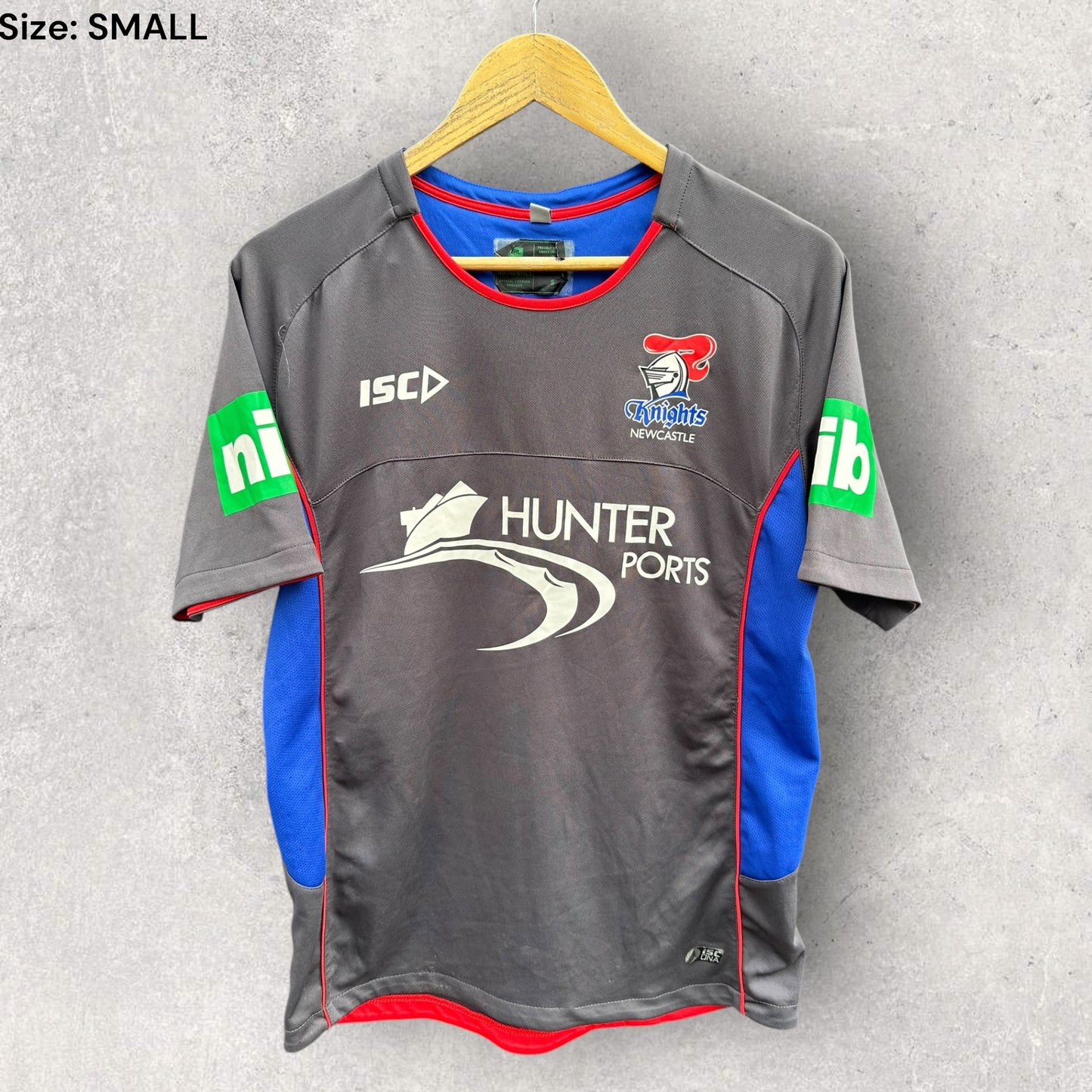 Newcastle Knights ISC Grey Rugby League Training Shirt