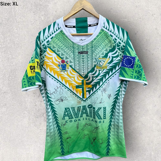 COOK ISLANDS REUBEN PORTER 2025 MATCH WORN PACIFIC CHAMPIONSHIPS SIGNED JERSEY