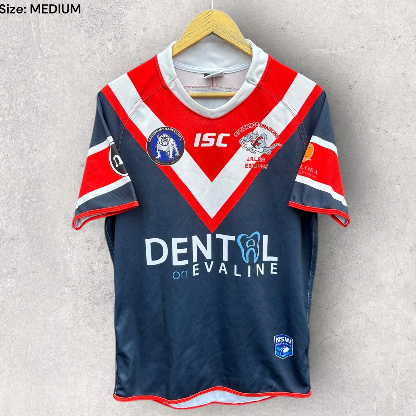 ST GEORGE DRAGONS RUGBY LEAGUE MATCH ISC JERSEY