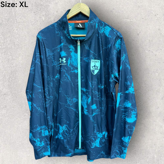 SYDNEY FC 2023-2024 UNDER ARMOUR FULL ZIP FOOTBALL JACKET
