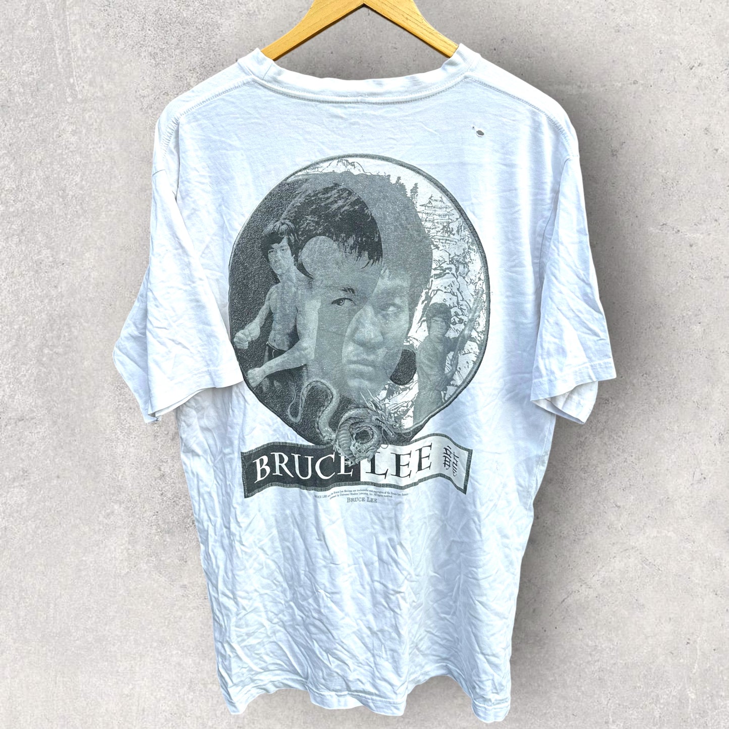 BRUCE LEE UNIVERSAL STUDIES VINTAGE 90s WHITE T-SHIRT