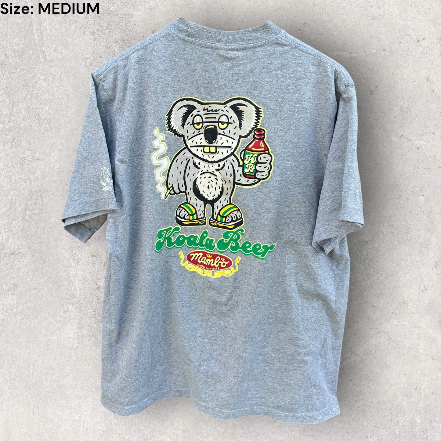 MAMBO GRAPHICS 2001 VINTAGE KOALA BEAR GREY SHIRT