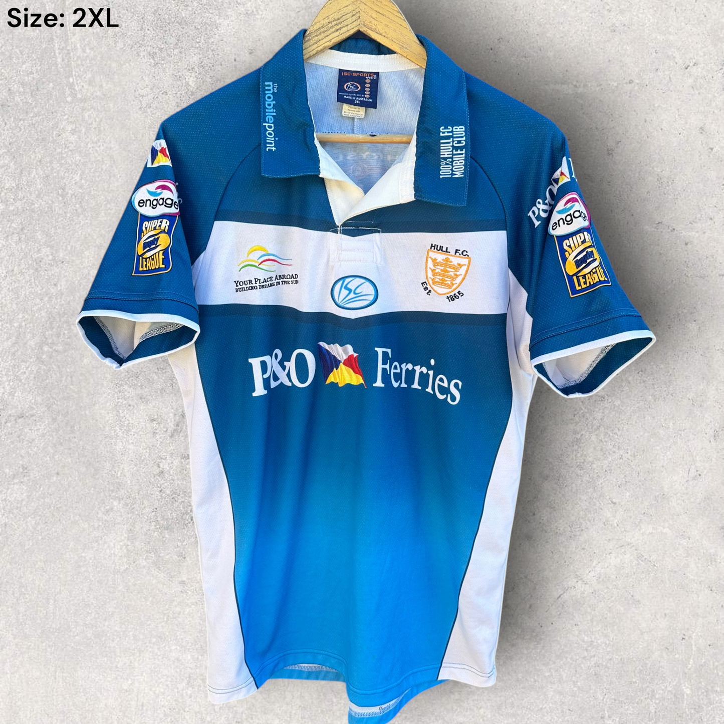 Gareth Carvell Hull FC 2008 Isc Rugby League Match Worn Jersey