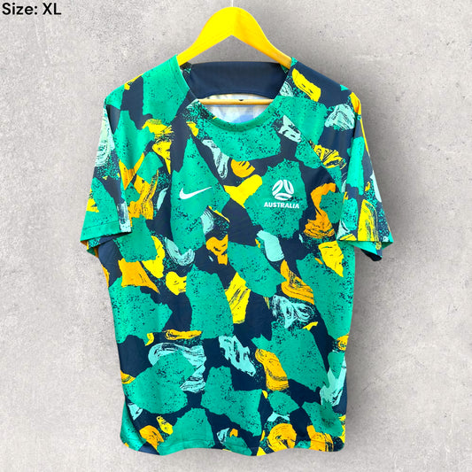 AUSTRALIA SOCCEROOS NIKE PRE MATCH FOOTBALL JERSEY