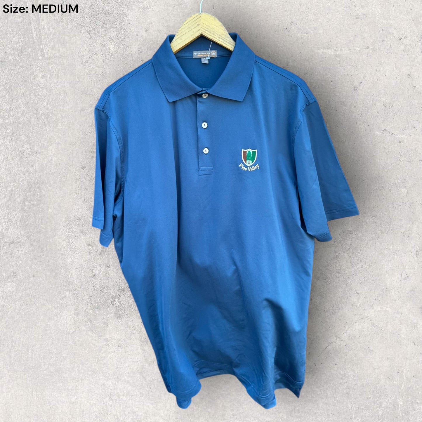 PETER MILLAR SUMMER COMFORT BLUE GOLF POLO SHIRT
