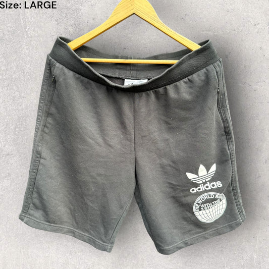 ADIDAS BLACK SWEAT SHORTS