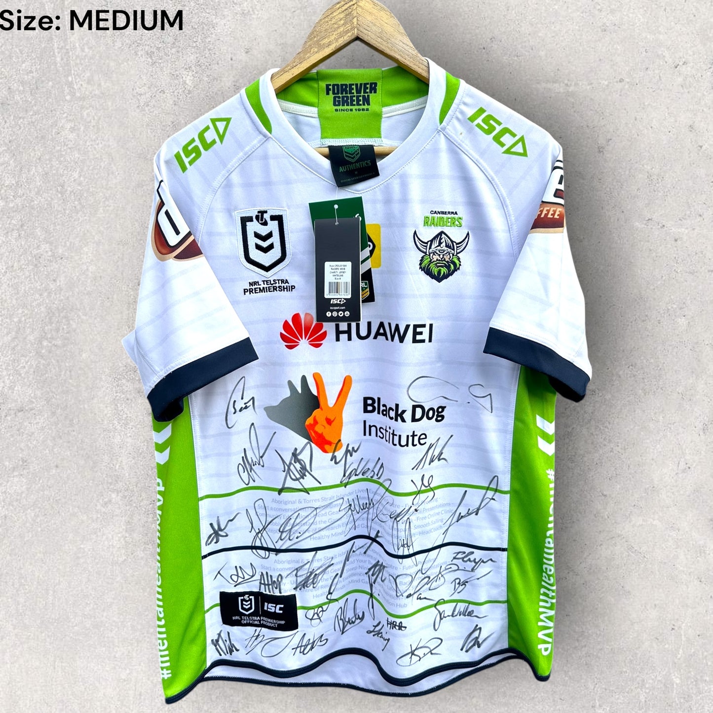 Canberra Raiders 2020 Charity / Mental Health Jersey Signed By Team Brand new