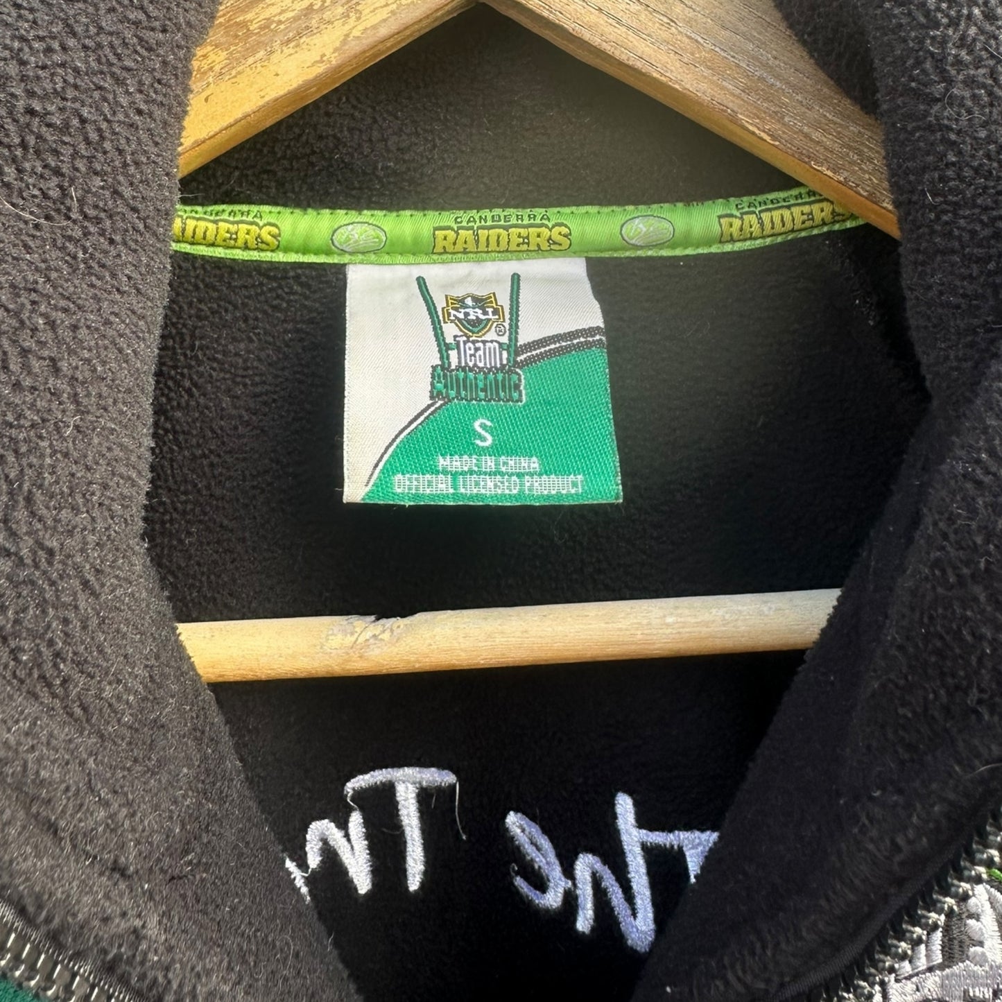 Canberra Raiders ISC Black Chest Zip NRL Fleece Jumper