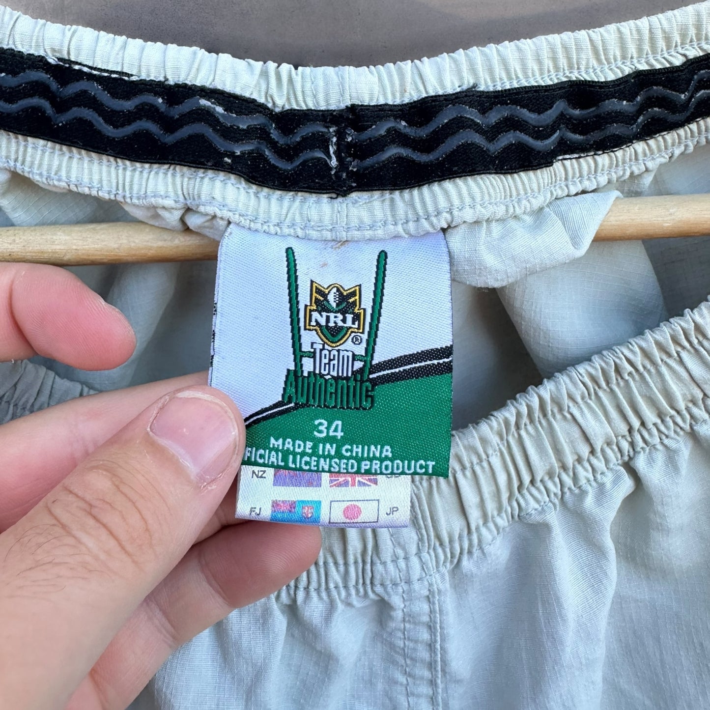 NEWCASTLE KNIGHTS KOOGA MATCH WORN RUGBY LEAGUE SHORTS