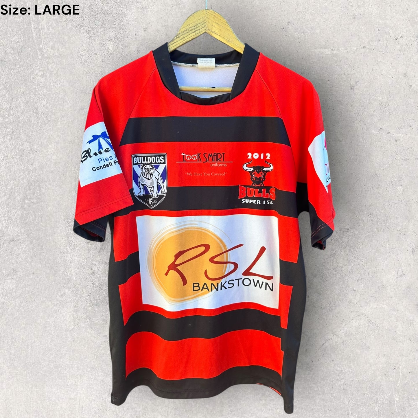 BANKSTOWN BULLS 2012 RUGBY LEAGUE MATCH JERSEY