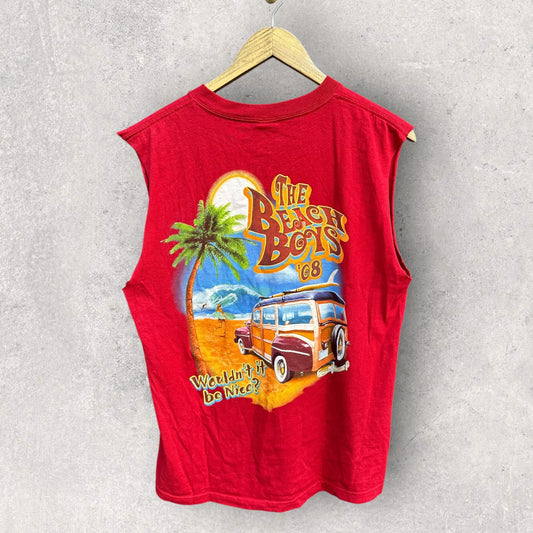 THE BEACH BOYS 2008 ANVIL RED TANK SINGLET