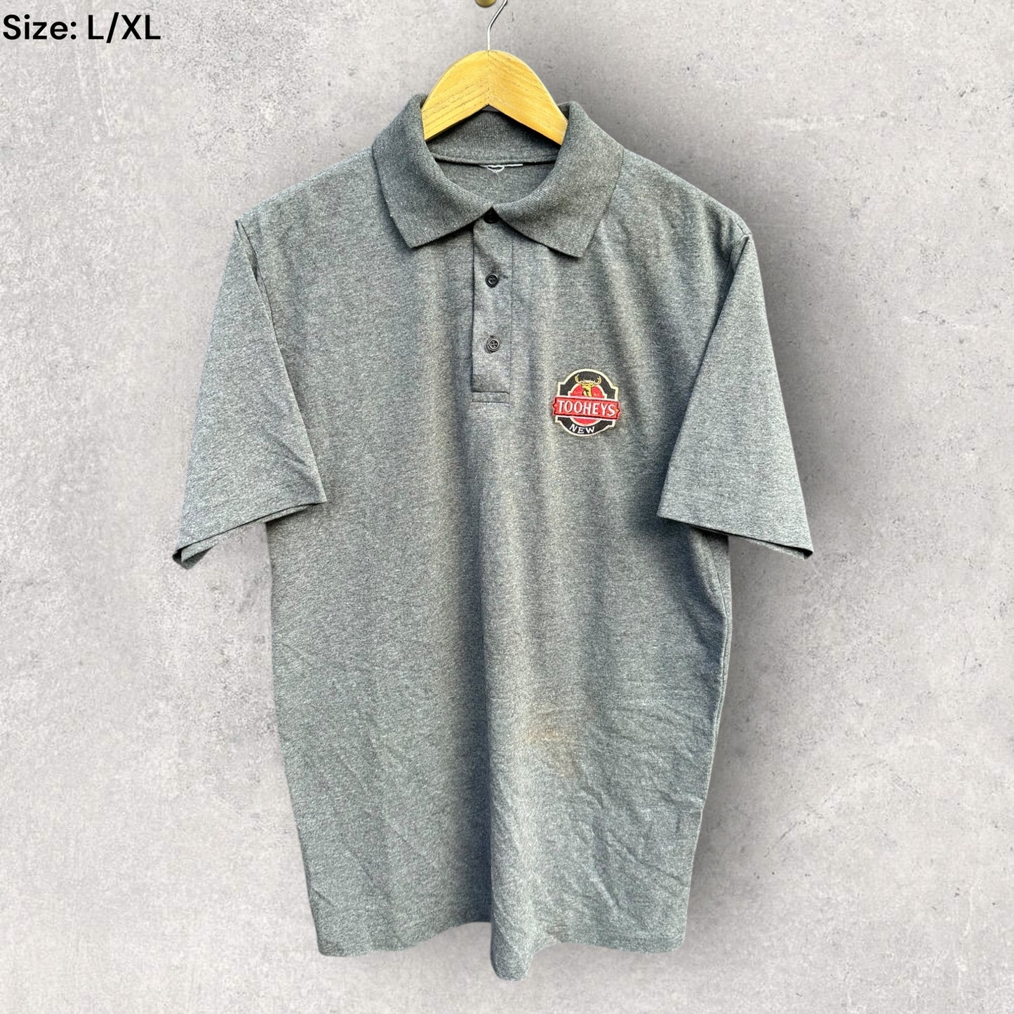 TOOHEYS NEW VINTAGE GREY POLO SHIRT