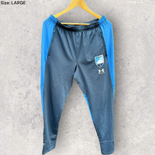 SYDNEY FC UNDER ARMOUR BLUE TRACK PANTS