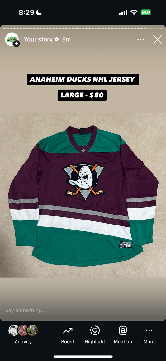 ANAHEIM DUCKS NHL JERSEY