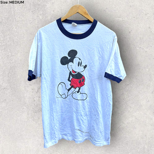 MICKEY MOUSE 1980s VINTAGE SINGLE STITCHED SHIRT