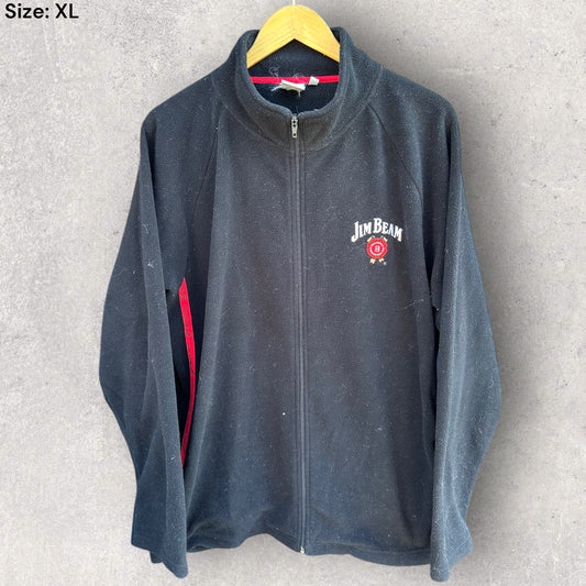 JIM BEAM VINTAGE BLACK FLEECE JACKET