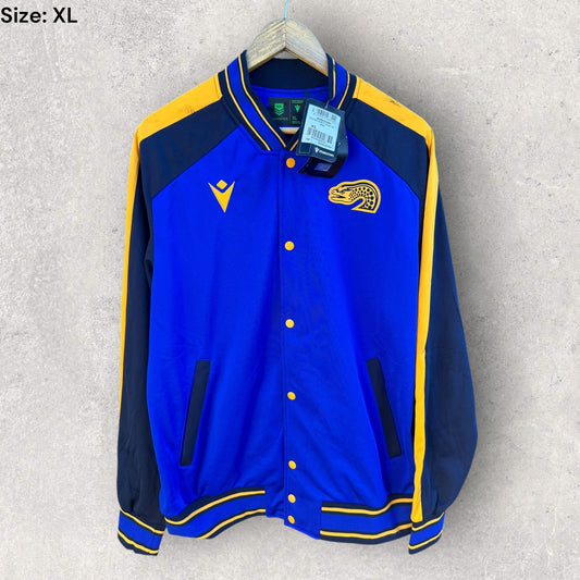 PARRAMATTA EELS 2025 MACRON VARSITY BOMBER JACKET BRAND NEW WITH TAGS