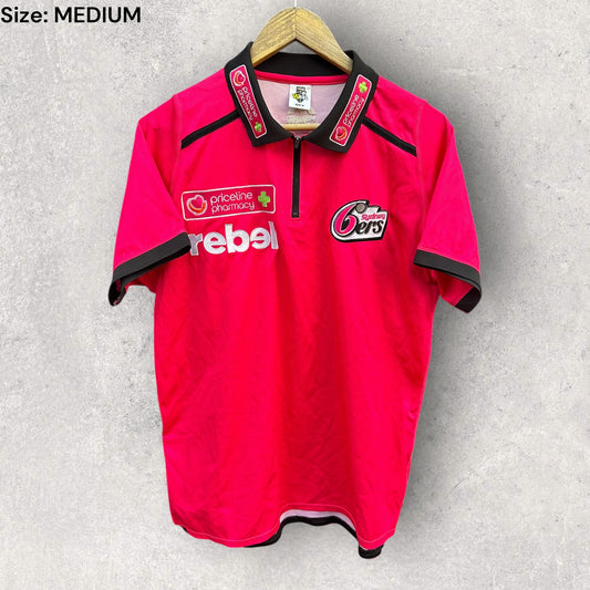 Sydney 6ers WBBL Cricket Pink Player Issued Media Polo Shirt