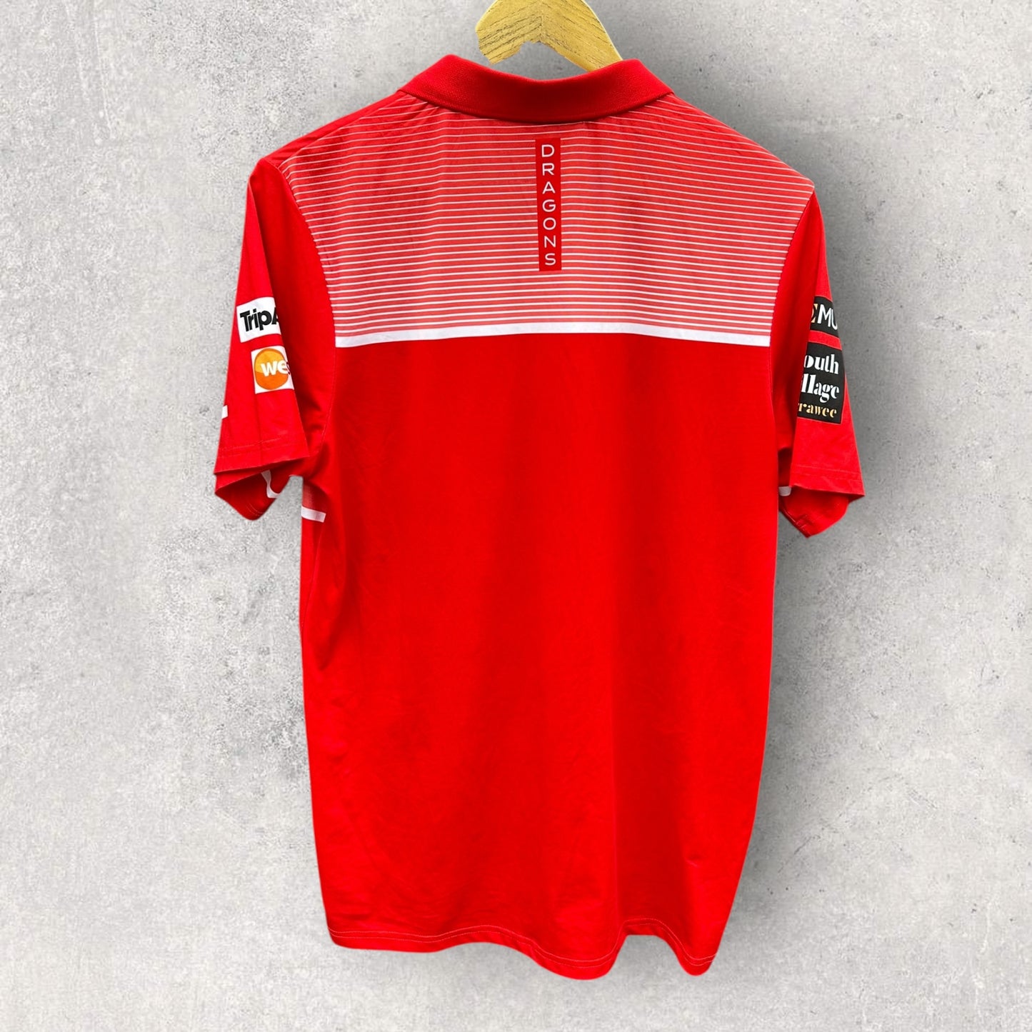 St George Illawarra Dragons X-Blades Red Media Polo Shirt
